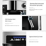 FfiMe Espresso Machine, Fully Automatic Coffee Machine, Latte and Cappuccino Coffee Machine with 1.6L Water Tank, Color Touch Display, Double Nozzle - Image 5