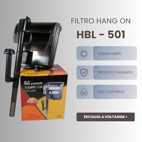 Filtro Externo Hang on Sunsun HBL-501 400L/H 5W 110V