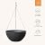 LA JOLIE MUSE Hanging Planters for Outdoor Plants, Large Hanging Planter with Drain Holes, Black Hanging Flower Pots (13.2 Inch, Set of 2)