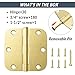 HOSOM Door Hinges Satin Brass - 30 Pack 3.5 x 3.5 Inch with 5/8