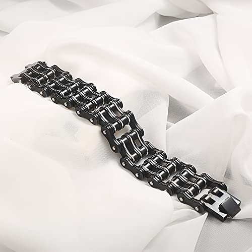 BMART Men's Bracelet Motorcycle Chain Bracelet Mechanical Bracelet Bicycle Chain Bracelet 316L Stainless Steel Silver Chain Bracelet3