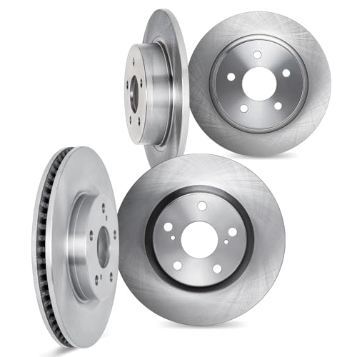 Dynamic Friction Company Brake Rotors For 2011-2014 Chrysler 200; 2007-2010 Chrysler Sebring; 2008-2014 Dodge Avenger| Front and Rear Blank Disc Brake Rotors| Brakes and Rotors