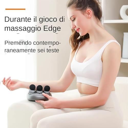 Masseur portable pour soulager les tensions du dos avec 6 têtes interchangeables