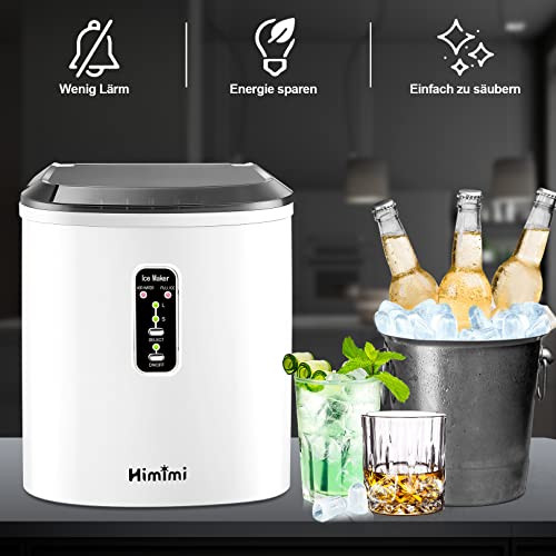 Himimi Eiswürfelmaschine, stille Eiswürfelmaschine, Eiswürfelmaschine Testsieger, mit 2.2 l Wassertank, Eiswürfel sind… – Bild 3