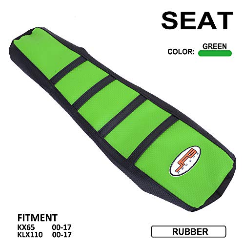 JFG RACING Green Black Gripper Soft Motorcycle Seat Cover MX for KX65 KLX110 00-17