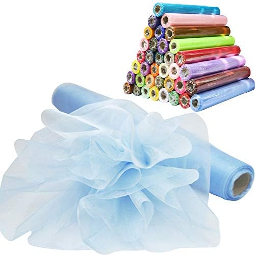 Time to Sparkle 26M x 29cm Sheer Organza Roll Sash Fabric Table Runner Sashes Chair Cover Bows Swags Wedding Party - Red