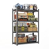 Notmise Metal Garage Shelving Unit, Heavy Duty Adjustable Storage Rack, Steel Shelving,2000 lbs Capacity, Industrial Shelves for Heavy Tools and Equipment (4-Tier 44