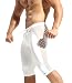 Minaso Men's Soft Mesh Cool Dry Compression Yoga Workout Tight Shorts White