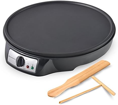 Wonderchef 63152431 Electric Dosa, Crepe, Pizza, Pancake, Roti Maker with Temperature Control, Plastic, 910 W, Black