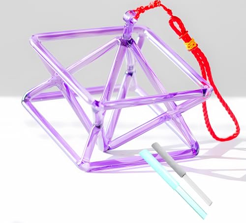 KKNSYW Pirámide de Canto de Cristal de Cuarzo Azul Mokaba Merkaba, Instrumento Musical de curación de Chakra Perfecto, for Terapia de Sonido, meditación, Regalo de Yoga(5 Inch)
