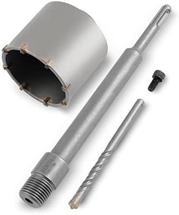 BINOTA Concrete Hole Saw 70 mm, Arbor SDS Plus 220mm, for Cement Wall Brick Sands Stone Sable-Rock Self-Leveling