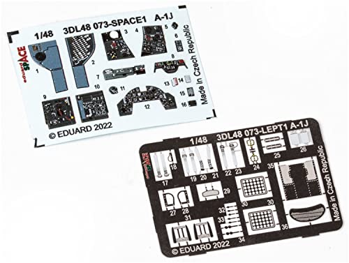 Eduard 3DL48073 A-1J Space peindre facilement un cockpit Tamiya 1/48