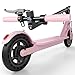 Sigravy Electric Scooter for Adults, Folding Commuter Kids E-Scooter, 350W Motor, 8.5”Tires, 16–19 MPH, 19–21Miles Range, Dual Brake, App Control, Lightweight Scooter for Teens, 16Mph, Pink