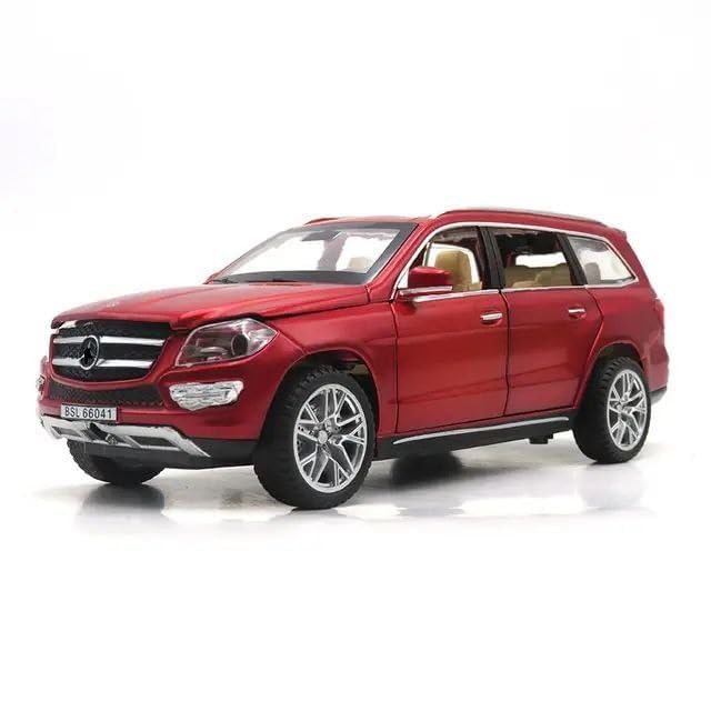 Image of 1:32 Scale AMG Mercedes Benz GL500 Toy Car | Metal Pullback Diecast Car for Kids with Openable Doors, Sound, Light Effects Toy for Car Enthusiasts (Color As Per Available),red