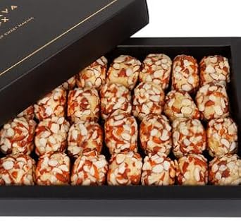 Baklava Box Maamoul Dates Almond (850g) - Authentic Middle Eastern Cookies | Soft, Nutty, and Delicious | Perfect for Gifting, Celebrations, or Everyday Indulgence | Traditional Flavor!
