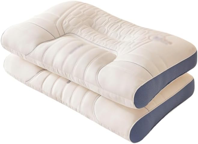 Pair of Latex Neck-Protecting Skin Friendly Slow Rebounding Pillows Specially for Sleep