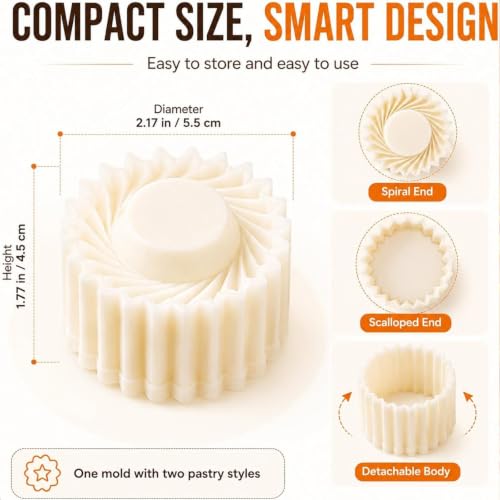 2.1in Double Ended Spiral Mooncake Mold for Festive Baking and Jam Cookies - image 2
