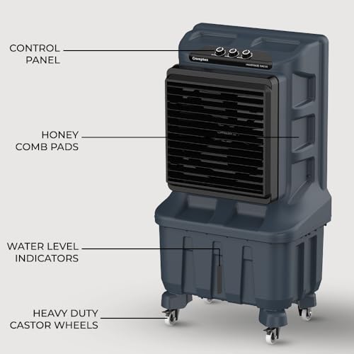 Image of Crompton Indibreeze 100 L Industrial Desert Cooler| Honeycomb pad| Auto fill| Water level indicator| 4 way Air deflection| Cooling mode & Auto Swing |Everlast Pump| 3 Year Brand Warranty