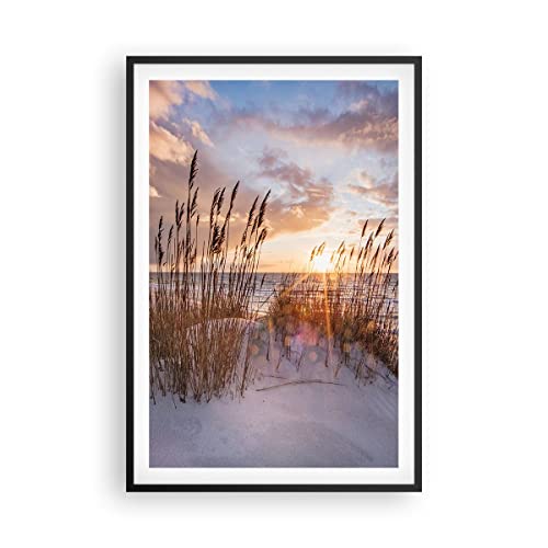 ARTTOR Poster da Parete Oeste En La Playa Póster Marco Negro 61x91cm Moderno Cuadros Decorativo Decoracion Salon Dormitorio Cocina Cuadros Pared Imágenes Wall Art Prints Decor   P2BPA61x91 4710