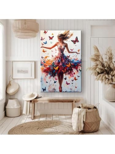 Tableau danseuse papillon vintage décor esthétique chambre 30x40 - 4