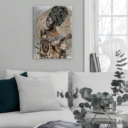 Décoration de bureau à domicile : toile minimaliste moderne et art mural afro-américain