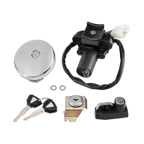 Motorradzündschlüssel Für Kawasaki Für W800 ABS 2024 27048-5316 51049-0003 Starter Schalter Zubehör Motorrad Zündung Kraftstoff Gas Kappe Lock Schlüssel Set