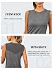 Memouniva Gym Tops for Women Sleeveless Yoga Shirts Workout Tank Tops Running Sports Vest Grey #3