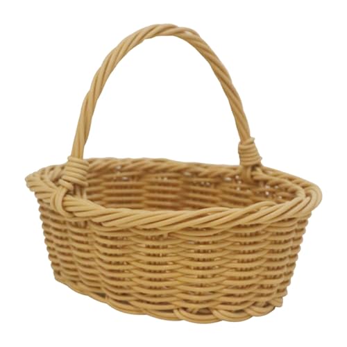 Easter Basket Woven Basket with Handle Gift Basket Easter Eggs Candy Basket for Organizing Storage Easter Home Decor Wedding