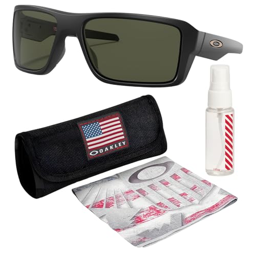 Oakley OO9380 DOUBLE EDGE – Non-Polarized Rectangle - Comfort Sunglasses with Official Eyewear Kit Bundle