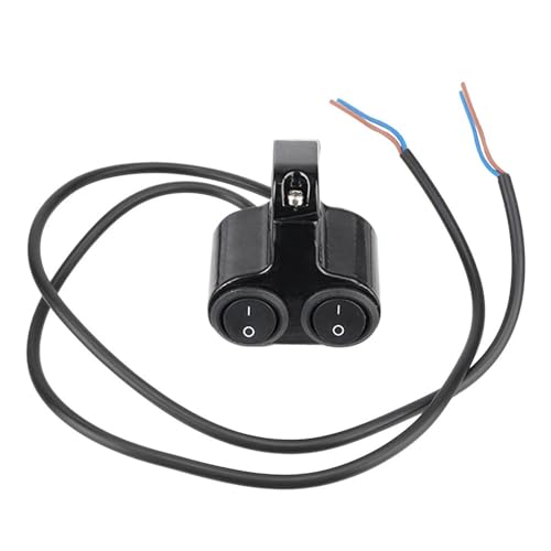 Interruptor de altavoz para moto con doble botón resistente al agua para faro de 12V 5