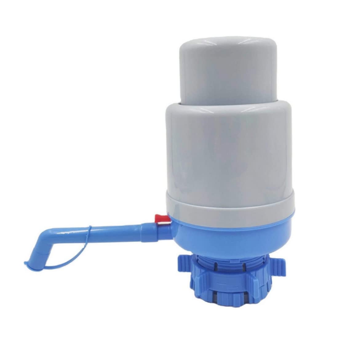Pithcogent Gray And Blue Drinking Water Pump|5 Gallon Water Dispenser No Drips Manual Pressure Relief Valve Drinking Bottle Press Pump