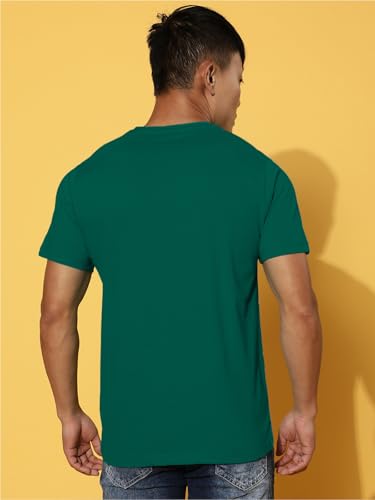 Image of Veirdo 100% Pure Cotton Regular Fit Cool & Trendy Front Printed Half Sleeve T-Shirt Combo for Men (Available Colors: Black, Navy, Swanwhite, White & Green)