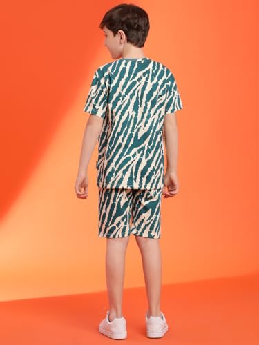 Image of Li'l Tomatoes Boys 100% Cotton Night Suit | Summer T-Shirt & Shorts Sleepwear Set | Soft & Breathable | 7-16 Years