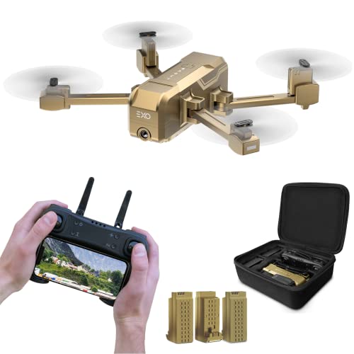 Exo Scout || Drone With Camera For Adults Or Kids. Drone Kit With 3 Batteries, Free Carry Case. Hd 1080P Video, 3 Speeds, Auto Take-Off/Land, Intelligent Ai Modes & More. #TOP22