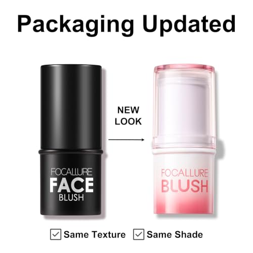 Image of FOCALLURE Cream Blush Makeup,Buildable Blush Stick for Cheeks,Matte and Dewy Finish,Long Wearing,Easy Application,Lightweight Multi Stick (BB01)
