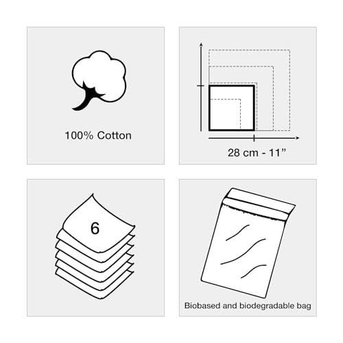 merrysquare - Damen Taschentücher - 100% Baumwolle - 28cm x 28cm - LUCIE Modell (6)