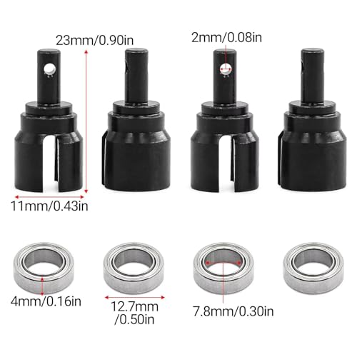 Coupelles différentiel RC acier W230 anti usure et roulements - 5