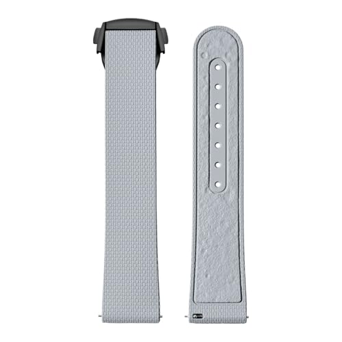 Omega X Swatch MoonSwatch 20mm FKM NCbN[X Y fB[X jo[TpvohANZT[ɑΉ(Grey-Black buckle)