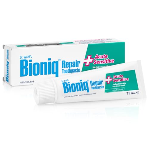 Dr. Wolff's Bioniq Repair Toothpaste Sensitive Acute 75ml | Reduces Sensitive Teeth | Calms Tooth Nerves and regenerates The Gums | Enamel Repair Toothpaste | Toothpaste for Travel & Home
