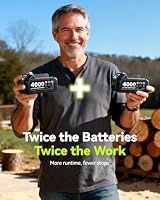 Supstable 6&8 kettensäge akku, Mini Kettensäge mit 8000mAh Akku, Akku Säge mit Automatischem Öler und Werkzeugloser Kettenspannung, Astsäge Kompatible mit Makita Akku 18V, Ast – Ansicht 3