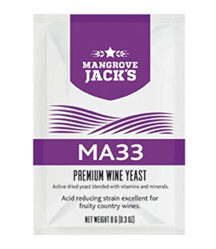 Mangrove Jack´s Premium Weinhefe MA33 (8g) für 25 Liter, Säurereduzierender Hefestamm Cover