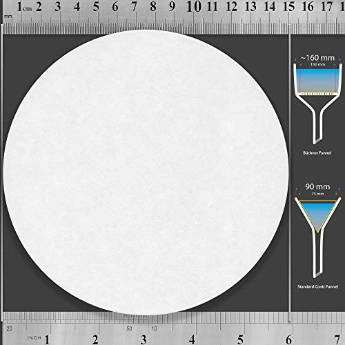 Image of Qualitative Filter Paper 15cm Lab Filter Paper for Chemistry, Standard Qualitative Grade 4-Fast Flow 150mm(100 Discs)