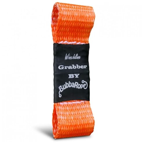 Ligne de treuil synthétique Bubba Rope The Grabber orange, attache haut de gamme 2,5x9,5 cm