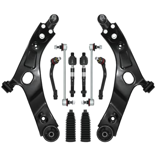 HAWK BROTHER Suspension Kit, Replacement For Control Arms with Ball Joint Sway Bar Link Tie Rods Boots Compatible With 2010-2013 Hyundai Tucson 2011-2013 Kia Sportage