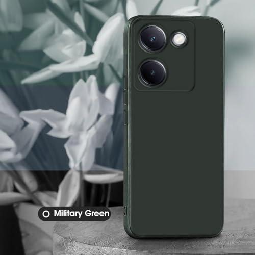 Image of Back Cover for Vivo Y200 Pro 5G / Y300 Plus 5G | Full Camera Protection | Premium Liquid Silicon Case | Flexible Bumper Case for Vivo Y200 Pro 5G / Y300 Plus 5G (Military Green)