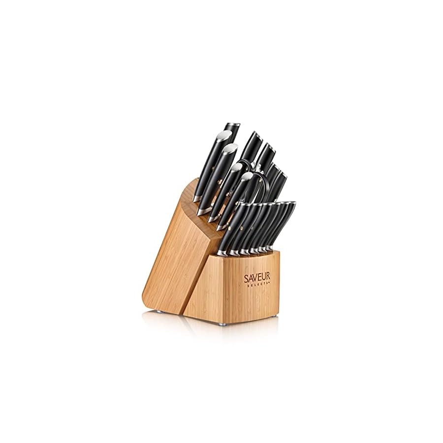 Saveur Selects 1026320 German Steel Forged 17-Piece Knife Block Set