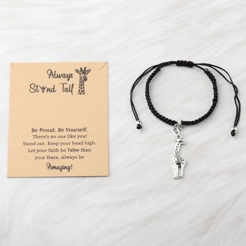 Giraffe Charm Bracelet Jewelry Giraffe Inspirational Gift Let Your Faith Be Taller Than Your Fears Giraffe Lover Gift2