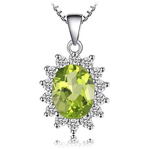Jewelrypalace 2.2ct Peridot Silver Pendant Necklace Cover