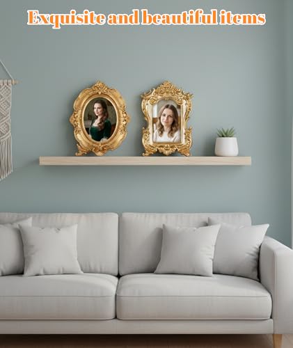 Image of xinxingin 2 PCS Vintage Frames, Photo Frame with Marbled Pattern, Mini Photo Frame for Wall Decor, Vintage Style Display for Home and Office, Compact Size for Tabletop and Shelf Placement