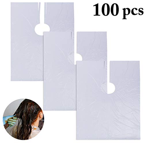 Barber Cape,Coxeer 100PCS Hair Salon Cape Waterproof Disposable Hairdressing Cape Hair Cutting Cape for Teenagers(12-18 year olds)